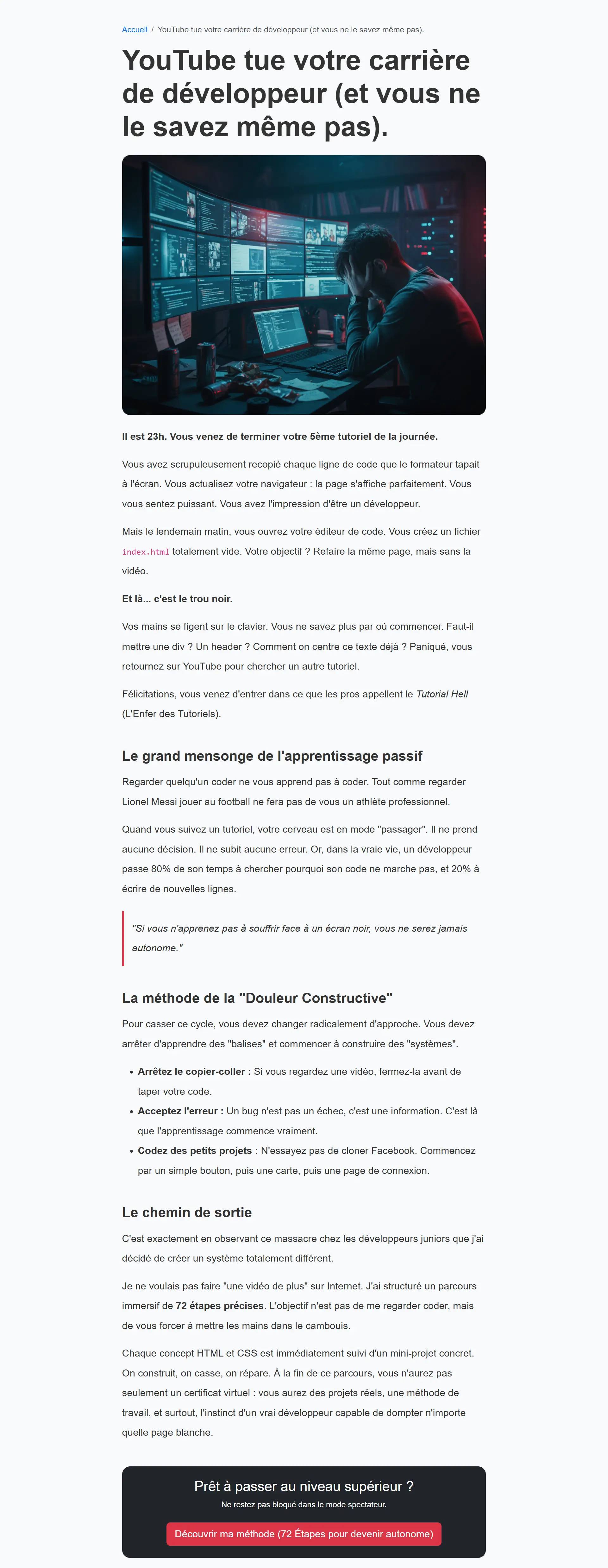 images du projet (Site web de Blog)